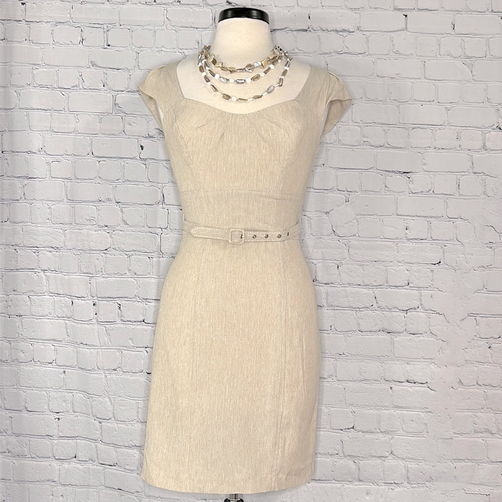✨XOXO-  Pencil Cap Sleeve Dress With Belt ✨Size 5-6